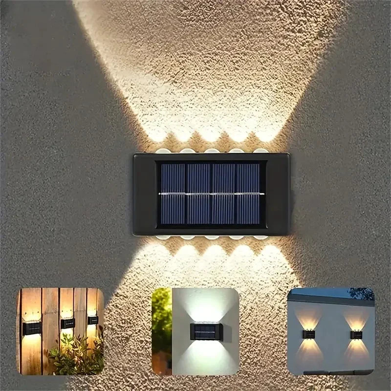 DecorBites™ Solar LED Outdoor Wall Lights for Garden & Patio