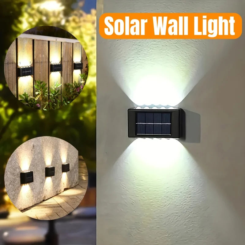 DecorBites™ Solar LED Outdoor Wall Lights for Garden & Patio