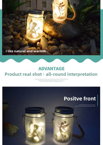 DecorBites™ Solar Mason Jar Fairy Lights for Garden Decoration