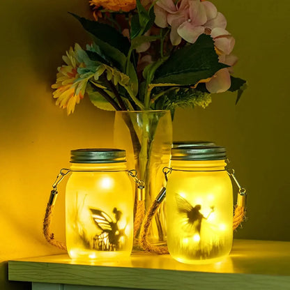 DecorBites™ Solar Mason Jar Fairy Lights for Garden Decoration