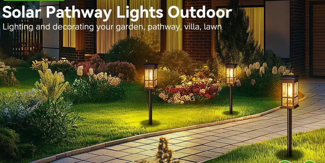 DecorBites™ Solar Pathway Lights - Bright Outdoor Lights
