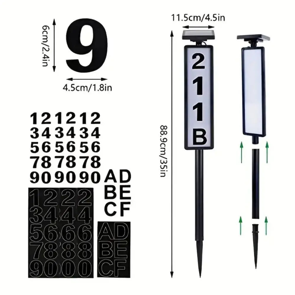 DecorBites™ Solar Powered LED House Number Light