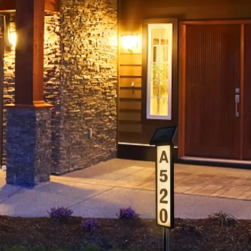 DecorBites™ Solar Powered LED House Number Light