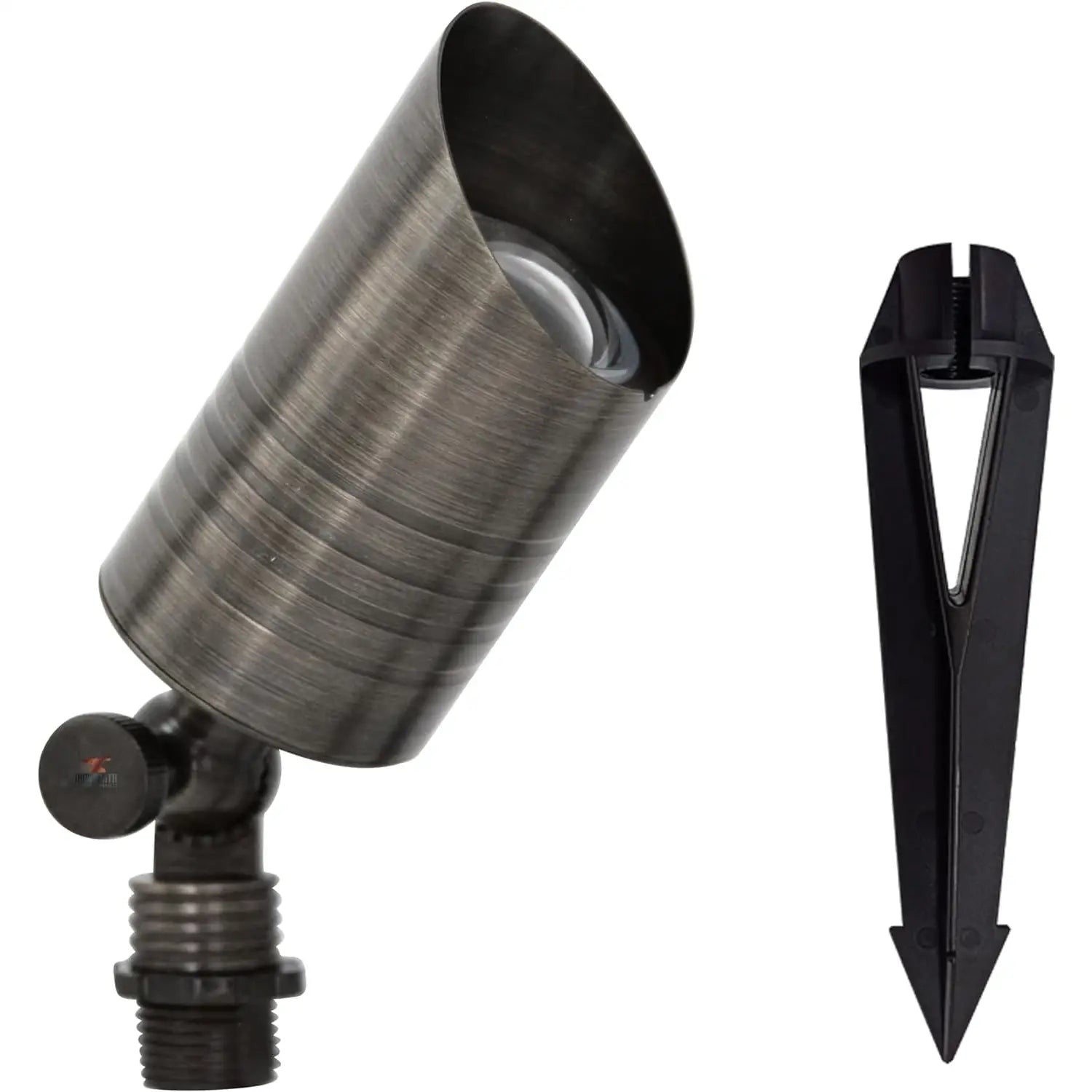 Solid Brass Adjustable Outdoor Spotlights with 5 MR-16 LED Bulb