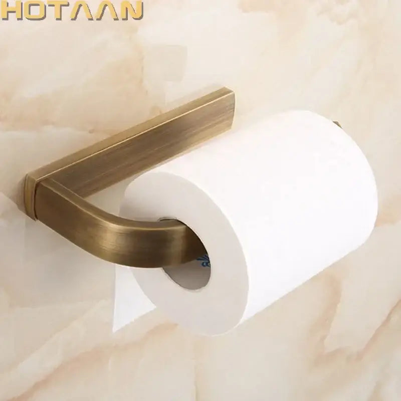 Solid brass finish toilet paper holder bathroom accessory