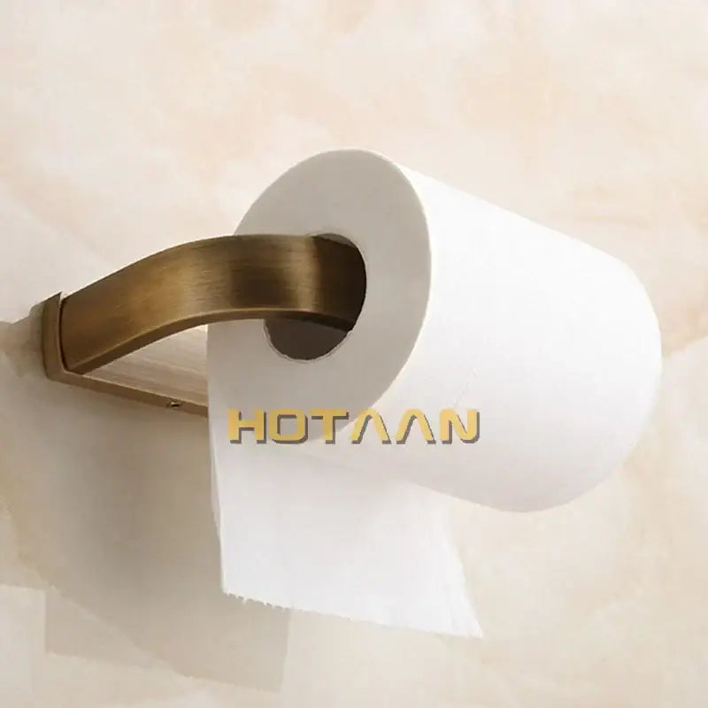 Solid brass finish toilet paper holder bathroom accessory