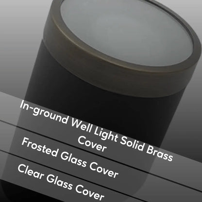 Solid Brass Flat PAR36 In-ground Well Light Cover Kit