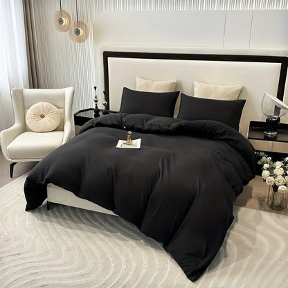 DecorBites™ Solid Color Brushed Duvet Cover Set