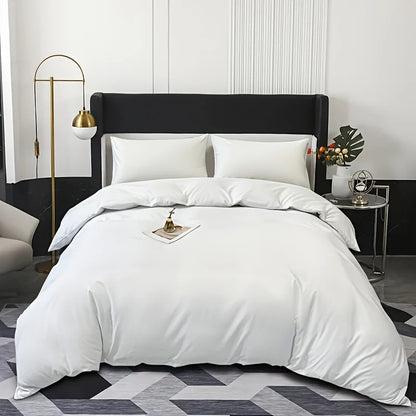 DecorBites™ Solid Color Brushed Duvet Cover Set