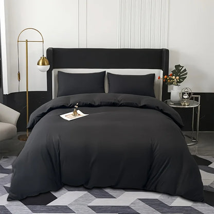 DecorBites™ Solid Color Brushed Duvet Cover Set