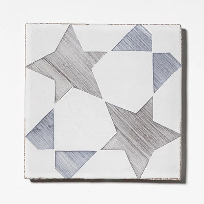 Spinning Stars Matte Glazed Terracotta Tiles 6x6