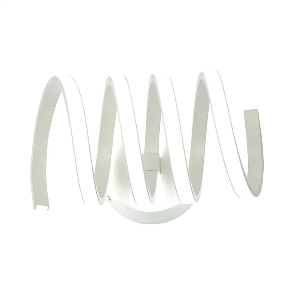 DecorBites™ Spiral Acrylic LED Wall Sconce - Modern Single Light in Warm/White/Natural Light