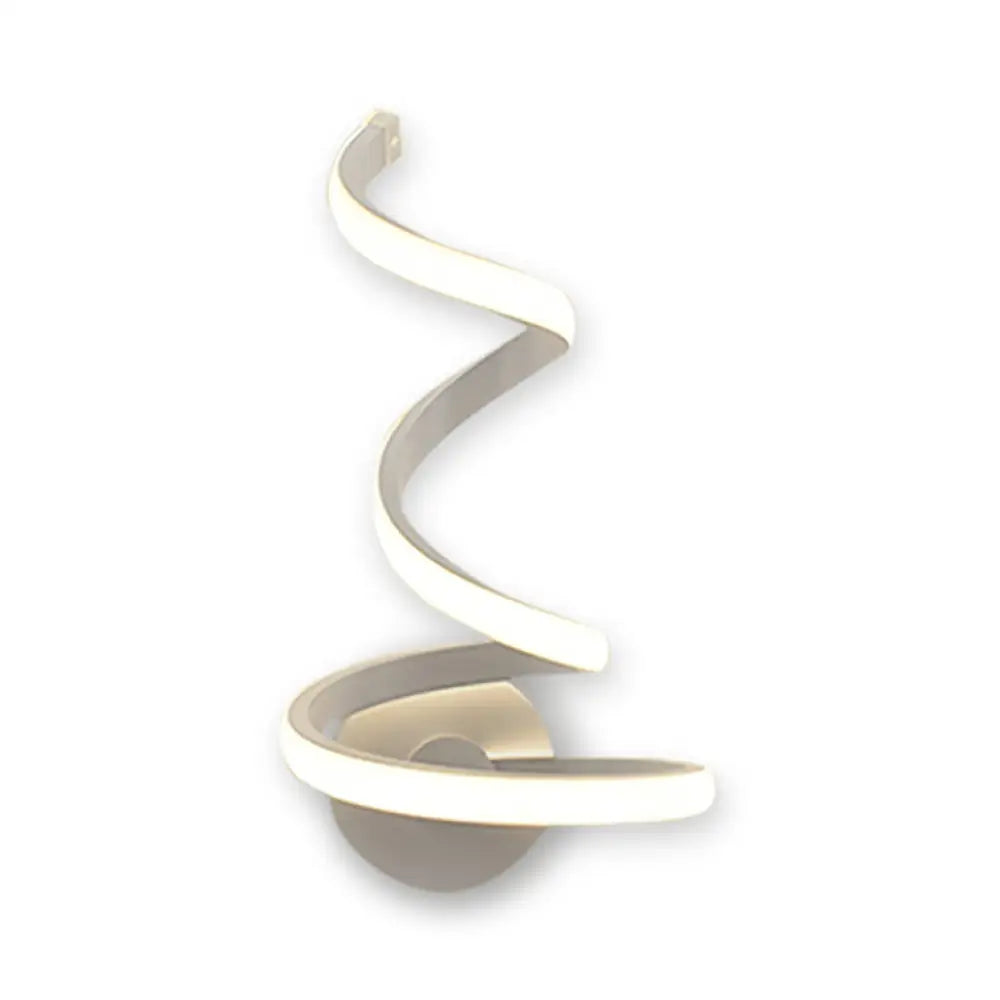 DecorBites™ Spiral Acrylic LED Wall Sconce - Modern Single Light in Warm/White/Natural Light