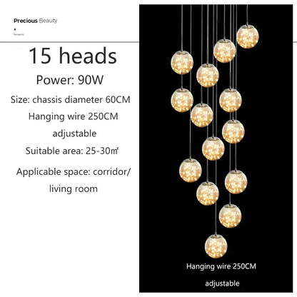 DecorBites™ Spiral Crystal Ball Chandelier Light - Free Shipping
