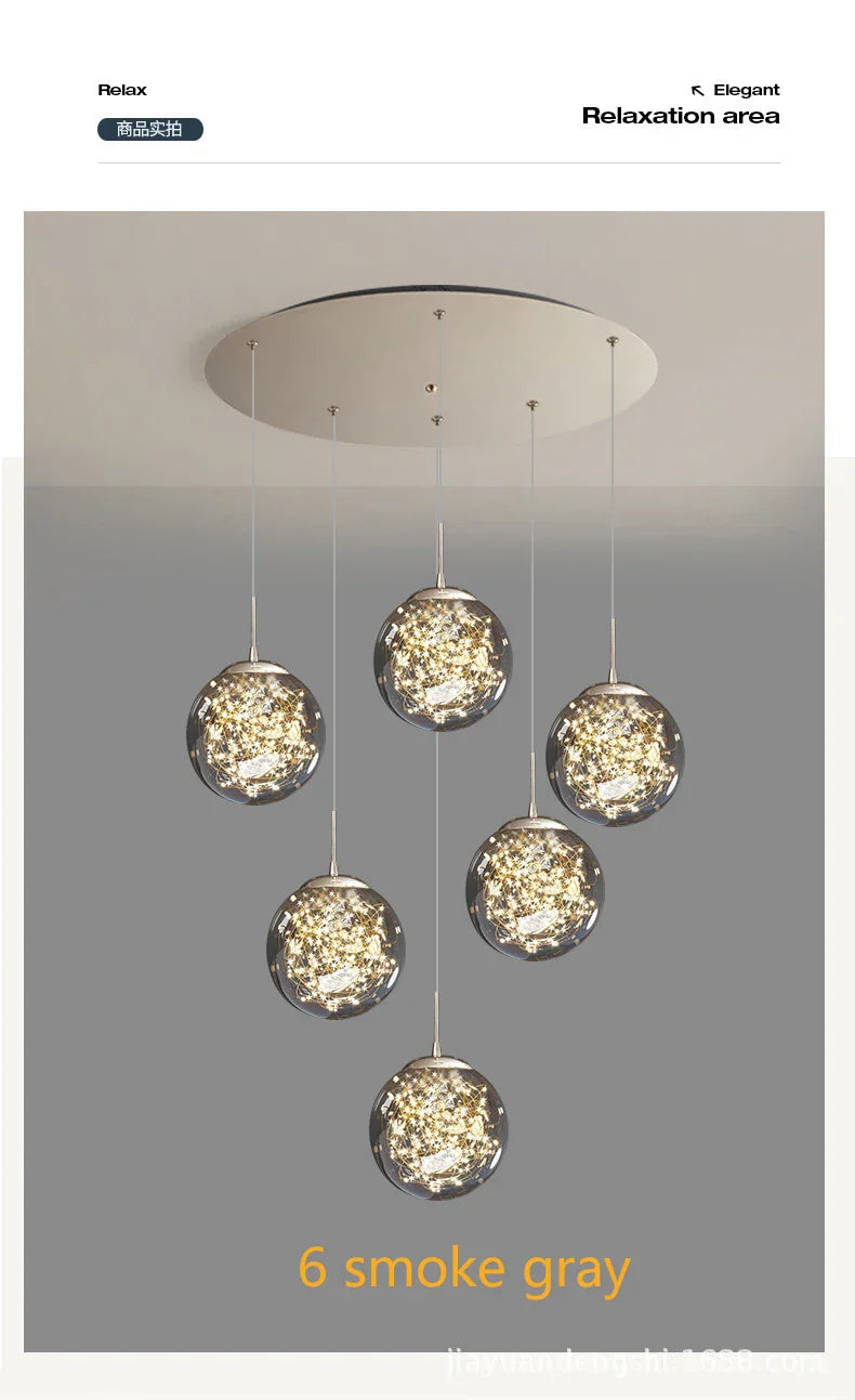 DecorBites™ Spiral Crystal Ball Chandelier Light - Free Shipping