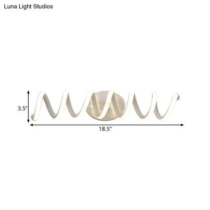 DecorBites™ Spiral LED Vanity Light for Modern Bathroom | Wall Mounted Mirror Light in Warm/White/Natural | 13"/18.5"/22.5" Wide