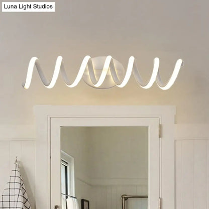 DecorBites™ Spiral LED Vanity Light for Modern Bathroom | Wall Mounted Mirror Light in Warm/White/Natural | 13"/18.5"/22.5" Wide
