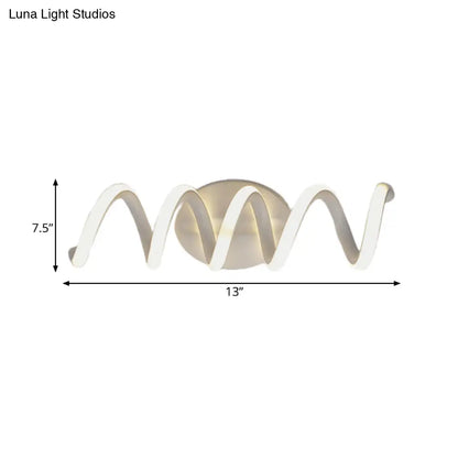 DecorBites™ Spiral LED Vanity Light for Modern Bathroom | Wall Mounted Mirror Light in Warm/White/Natural | 13"/18.5"/22.5" Wide