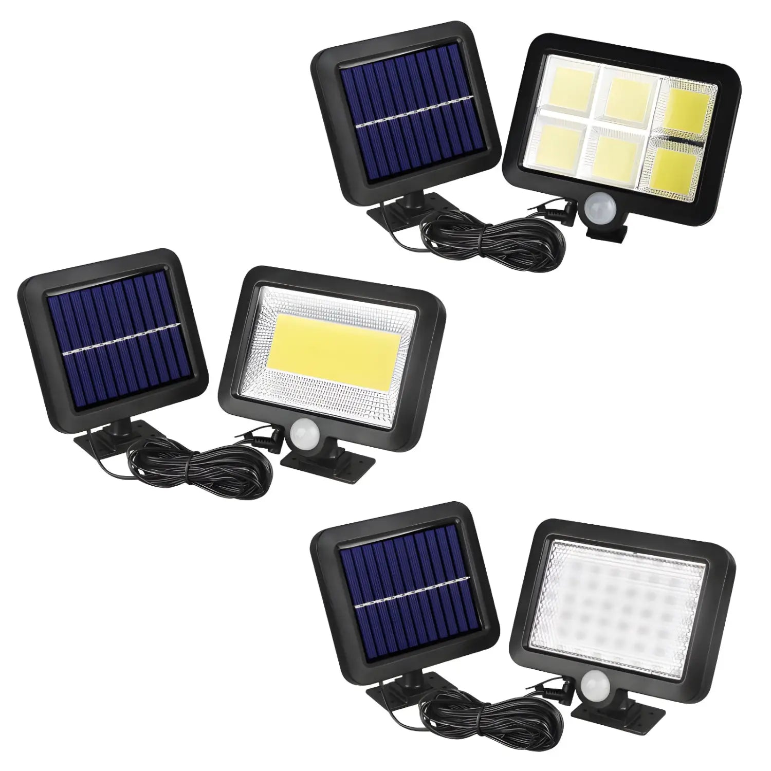 Split LED Solar Wall Light with Motion Sensor & Remote for Outdoor