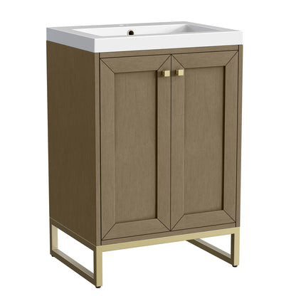 James Martin Chianti 24" Single Bathroom Vanity, Walnut Whisper