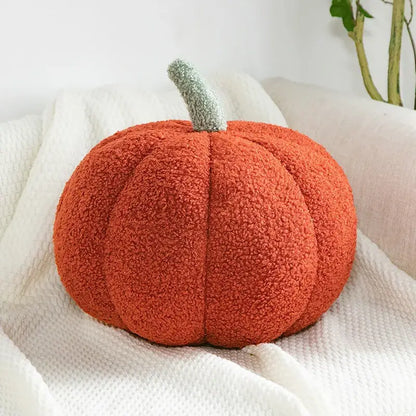 Stacked 3d pumpkin throw pillow living room plush fleece decor