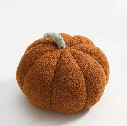 Stacked 3d pumpkin throw pillow living room plush fleece decor