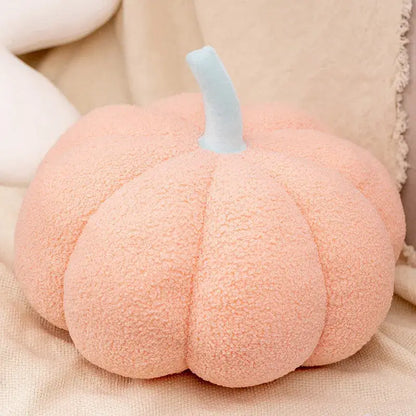 Stacked 3d pumpkin throw pillow living room plush fleece decor