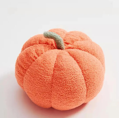 Stacked 3d pumpkin throw pillow living room plush fleece decor