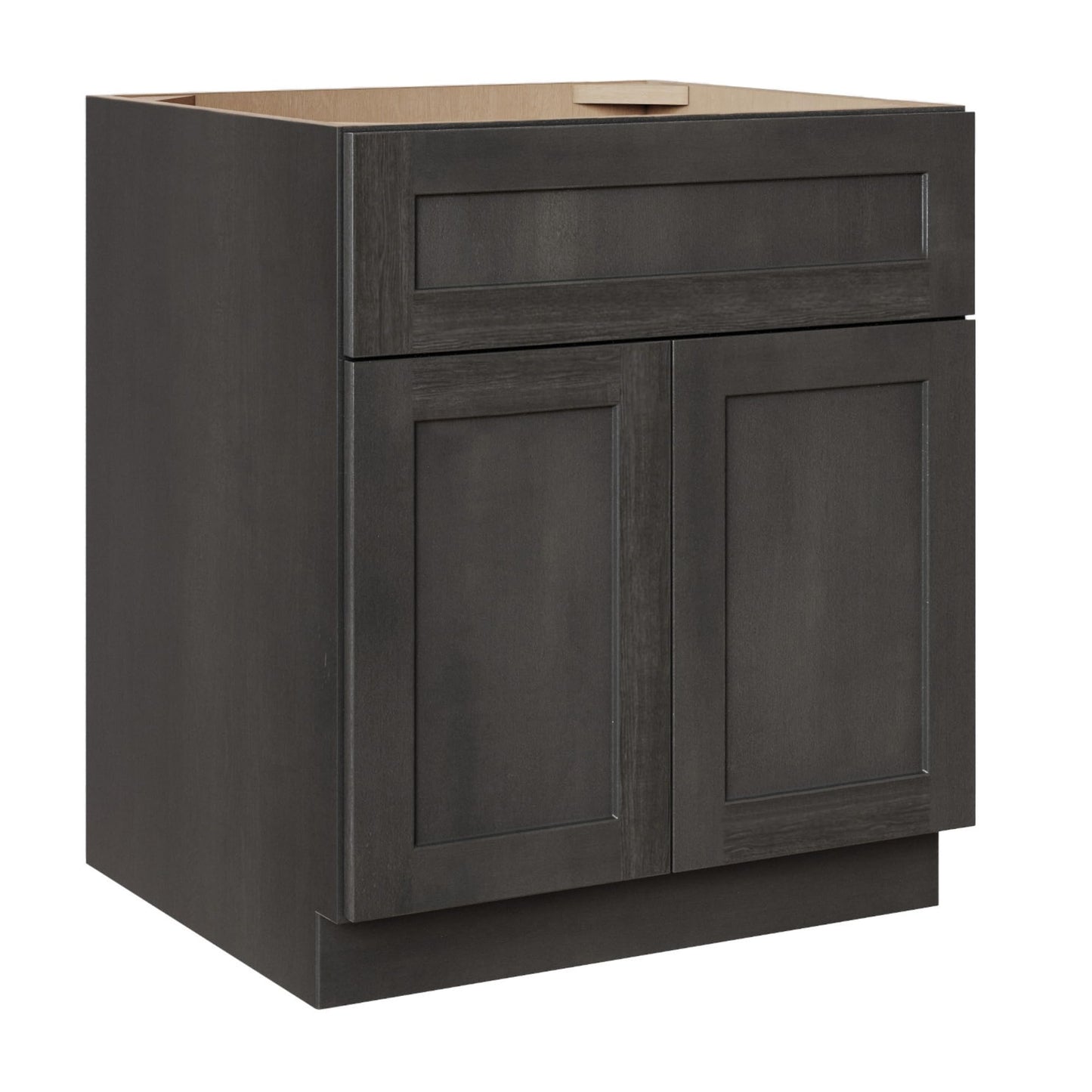 24 Inch Gray Stained Shaker Single Sink Bathroom Vanity
