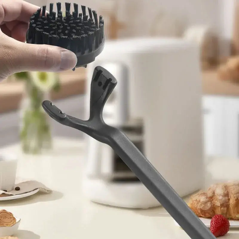 Stainless steel adjustable coffee maker brush kitchen cleaning tool