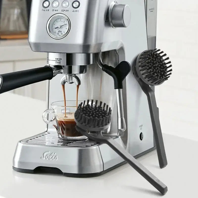 Stainless steel adjustable coffee maker brush kitchen cleaning tool