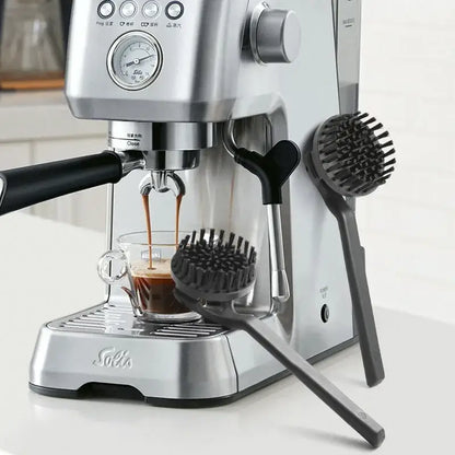 Stainless steel adjustable coffee maker brush kitchen cleaning tool
