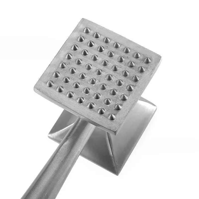 Stainless steel and wood double faced meat tenderizer kitchen hammer