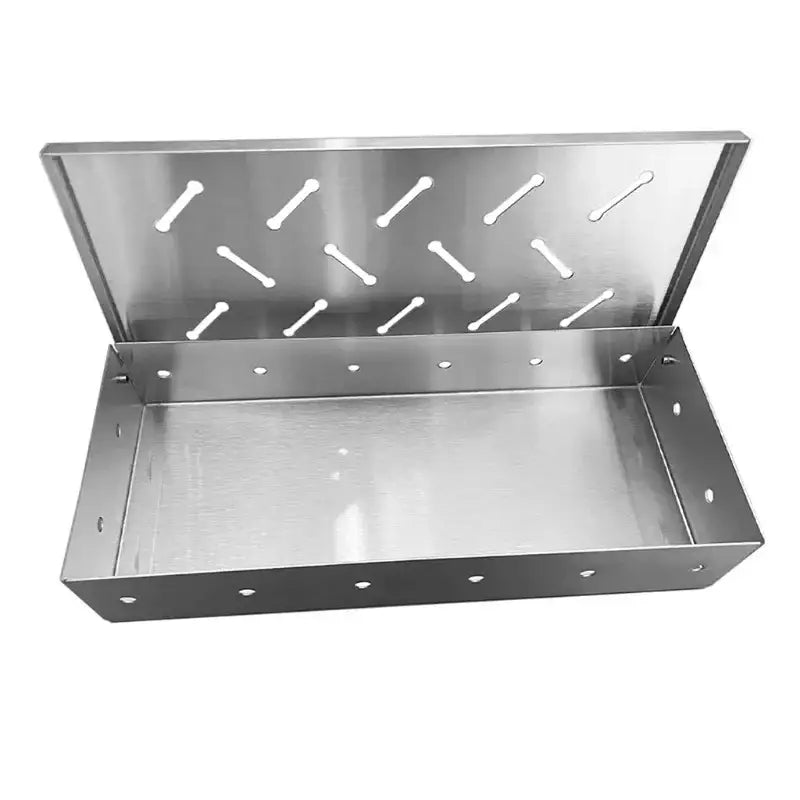 Stainless steel bbq smoker box for kitchen and outdoor grilling