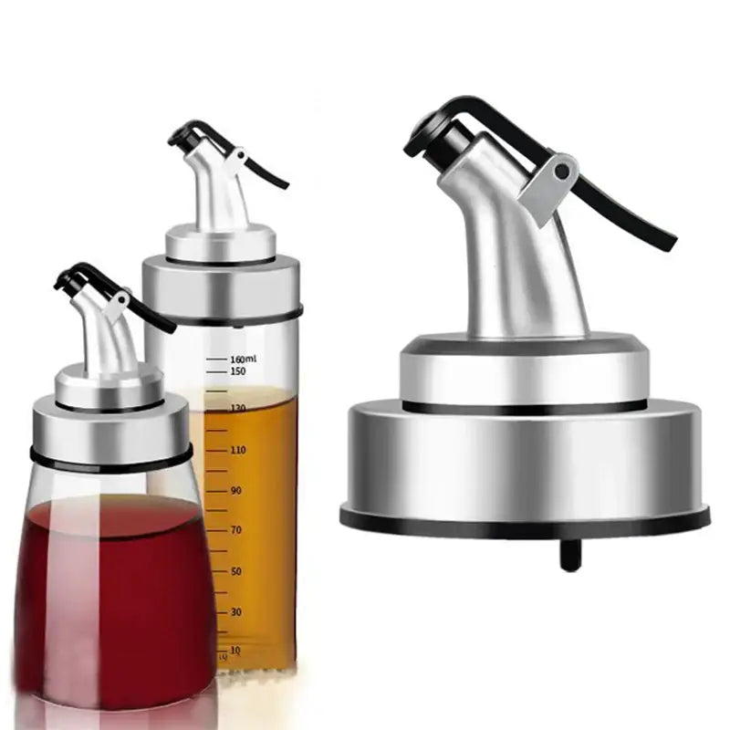 Stainless steel bottle cap stopper with colored handle kitchen nozzle