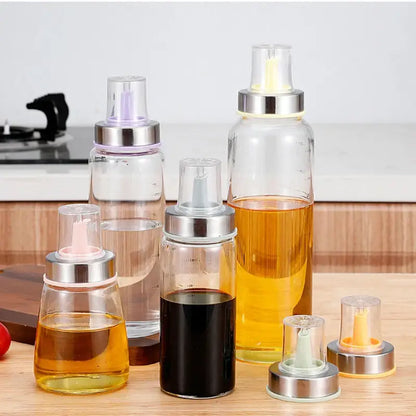 Stainless steel bottle cap stopper with colored handle kitchen nozzle