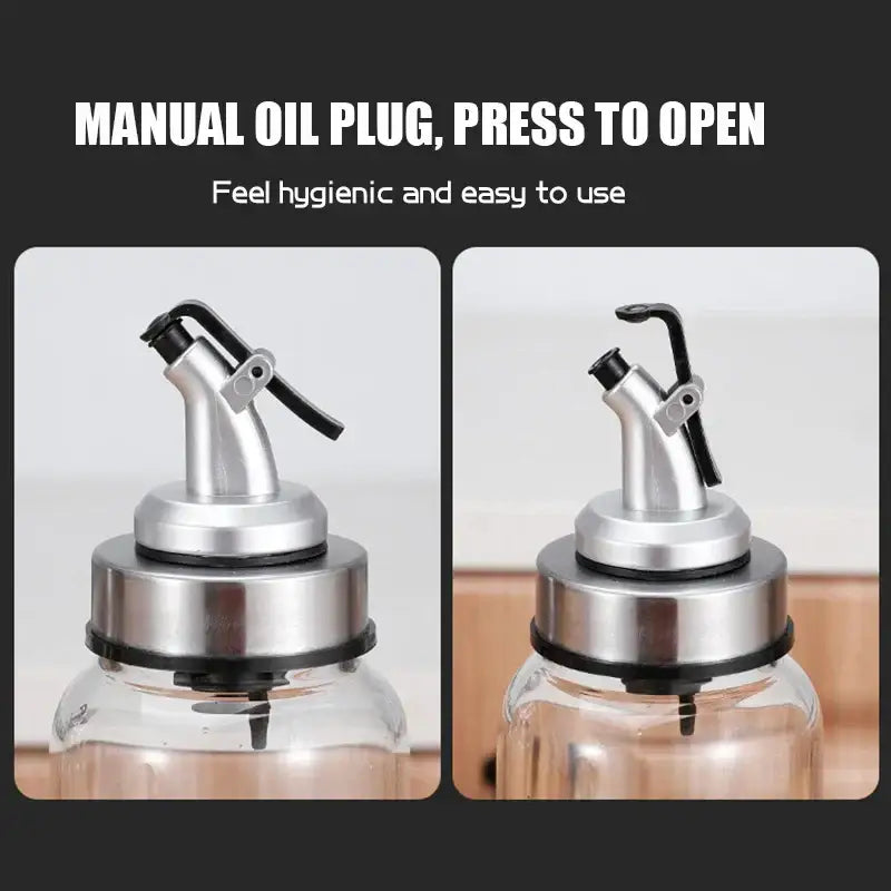Stainless steel bottle cap stopper with colored handle kitchen nozzle
