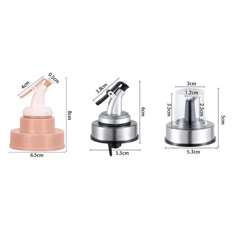 Stainless steel bottle cap stopper with colored handle kitchen nozzle