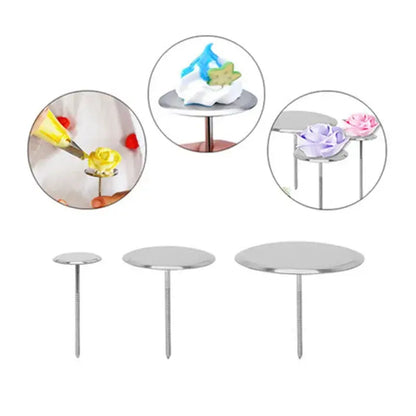 Stainless steel cake piping nail set kitchen pastry decorating tools