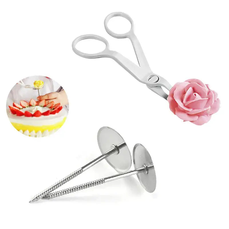 Stainless steel cake piping nail set kitchen pastry decorating tools