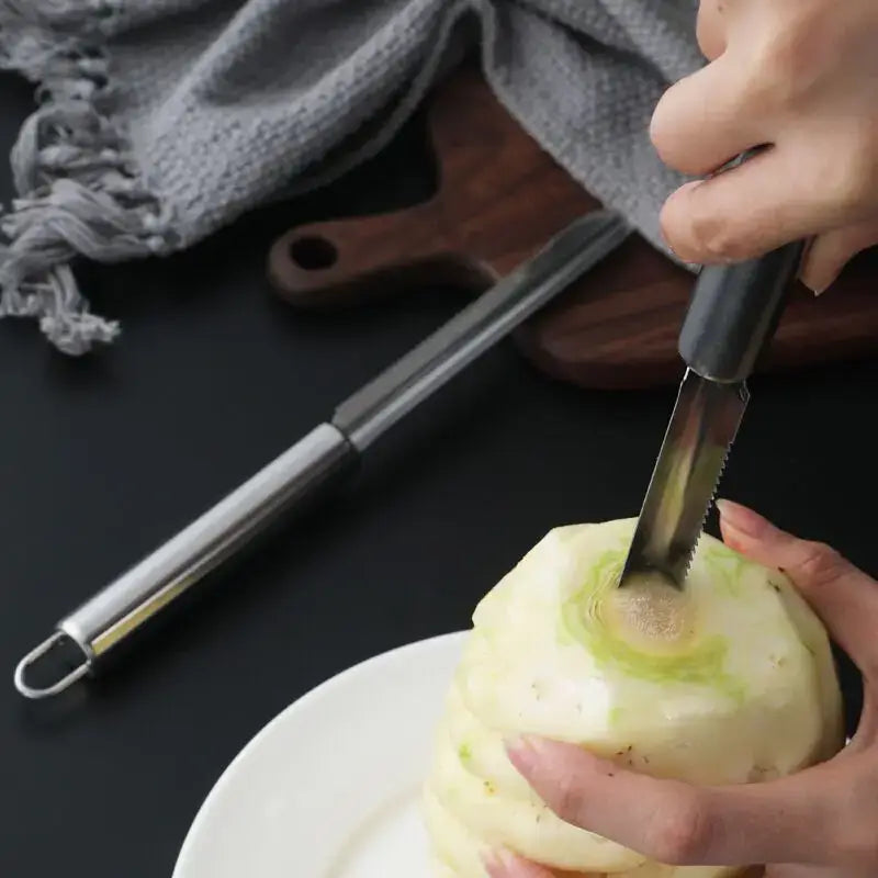 Stainless steel fruit corer and slicer – kitchen tool