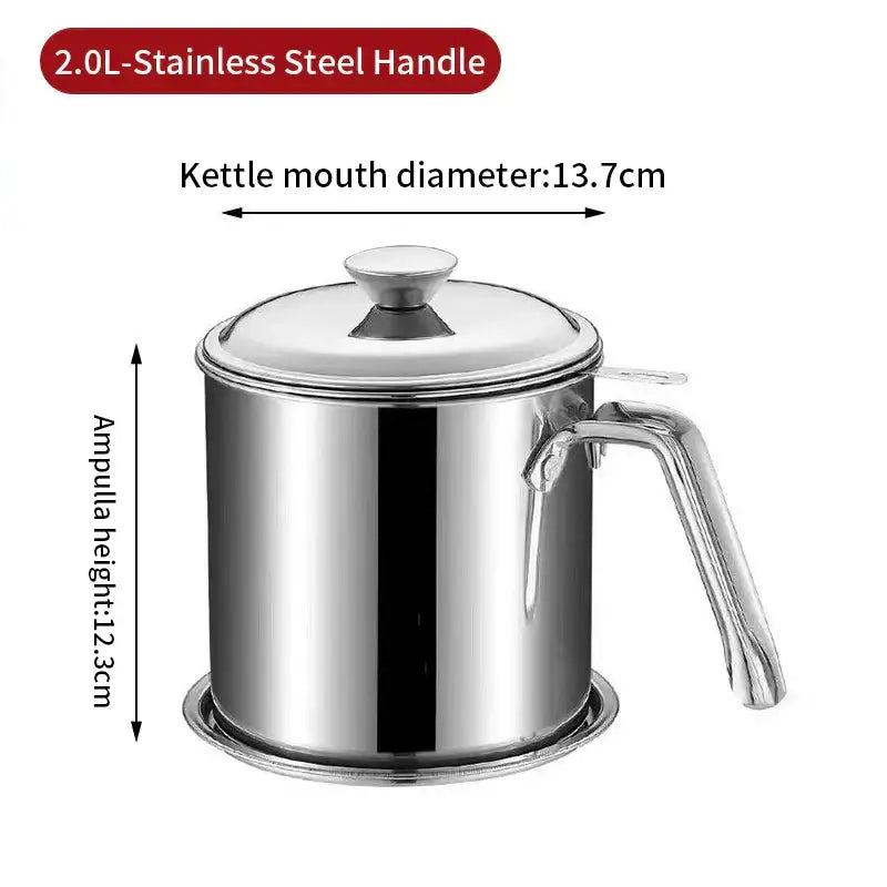 Stainless steel deep fryer pot with strainer and tongs kitchen tool