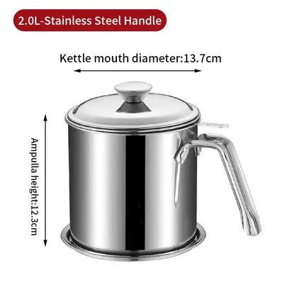 Stainless steel deep fryer pot with strainer and tongs kitchen tool