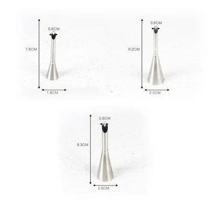 Stainless steel dessert puff cream nozzle set for kitchen baking