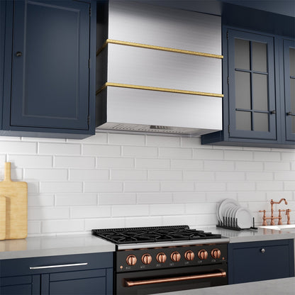 Akicon 30" Stainless Steel Wall Mount Range Hood with 600 CFM Vent Hood