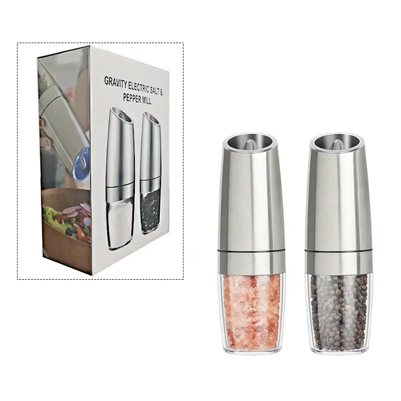 Stainless steel electric pepper grinder set kitchen accessory