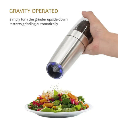 Stainless steel electric pepper grinder set kitchen accessory