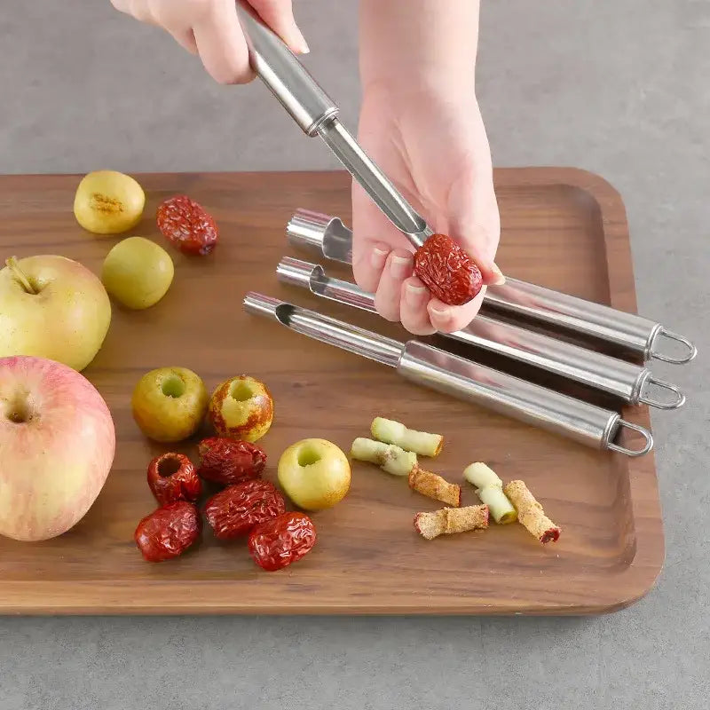 Stainless steel fruit core remover slicer set 3 pack kitchen tool