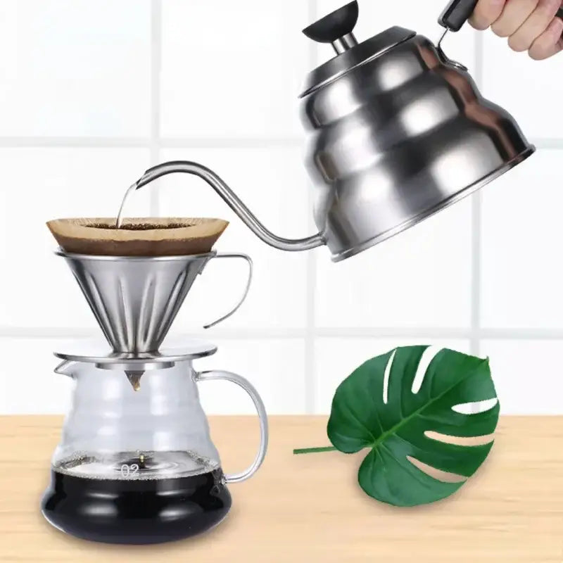 Stainless steel gooseneck coffee kettle kitchen temperature control