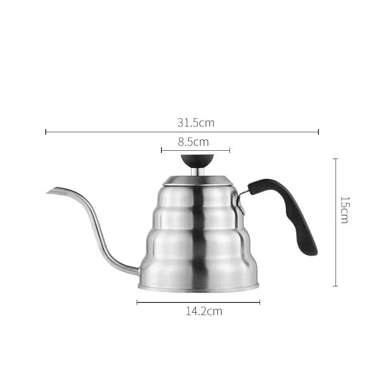 Stainless steel gooseneck coffee kettle kitchen temperature control